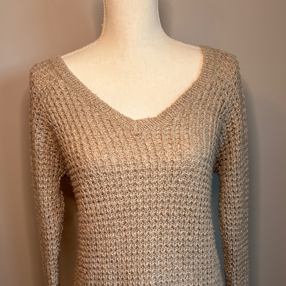 American Eagle outfitters V-Neck Sweater for Women - Beige